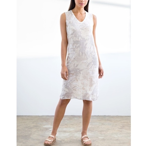 Kinross 100% Linen Tropical Print Dress in Pelican Multi NWT - Picture 14 of 14